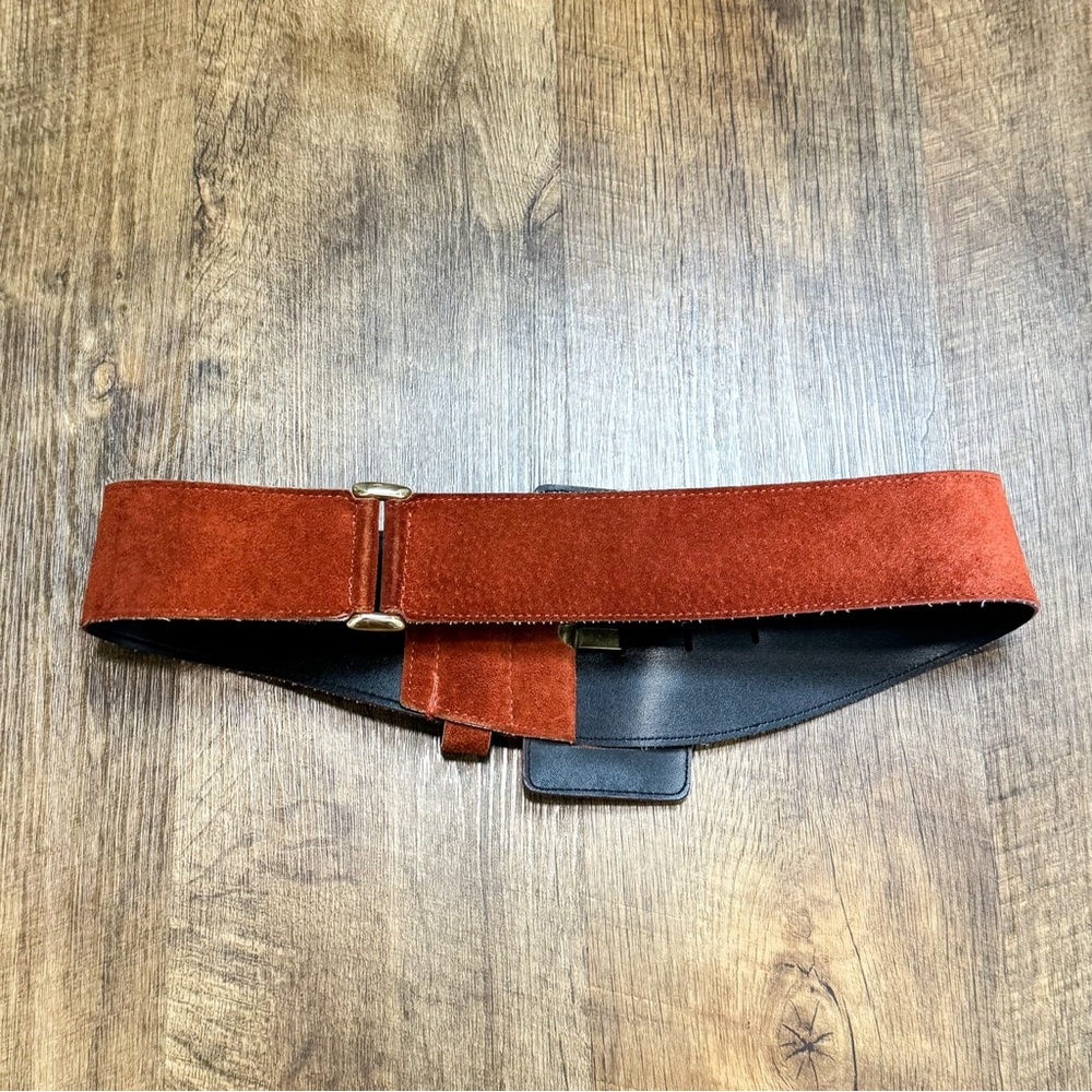Express Rust Suede Belt - Picture 3 of 13